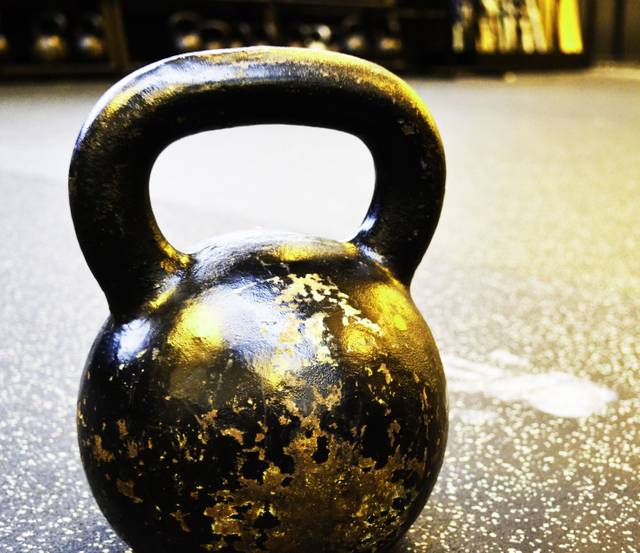 kettlebell staying on the floor